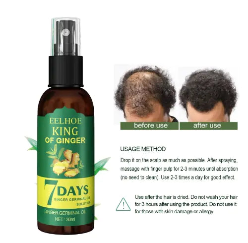 Ginger Essential Oil Spray Conditioner for Hair Regeneration